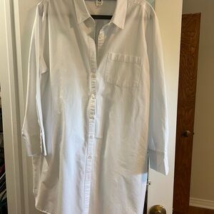 Vici Dolls Flawless button down white shirt dress